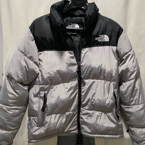 The North Face Charcoal and Silver Jacket (Please Read)